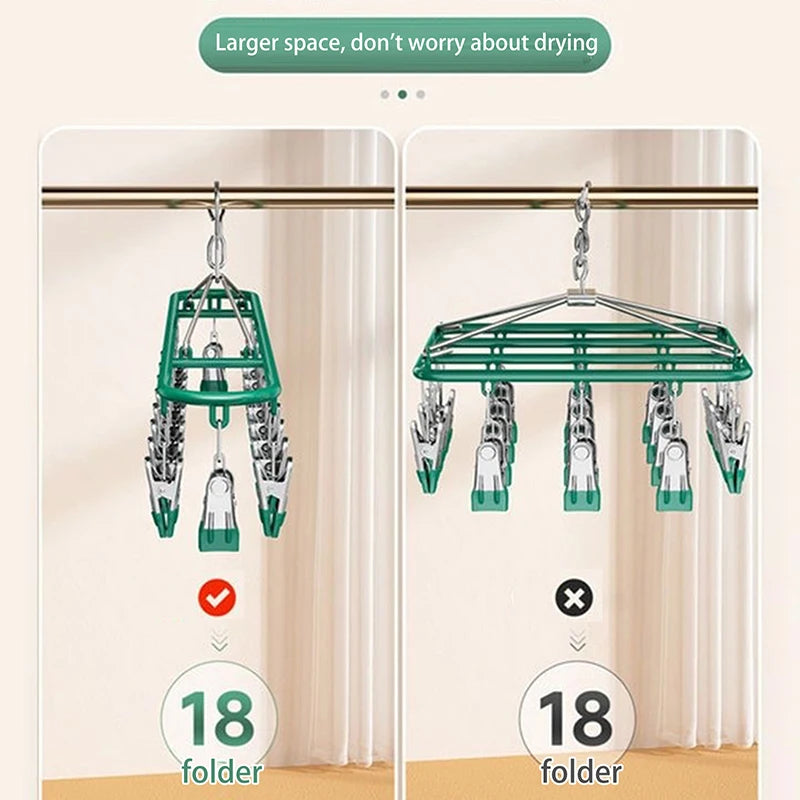 Stainless Steel Sock Rack Clothes Multifunctional Household Unmarked Qme