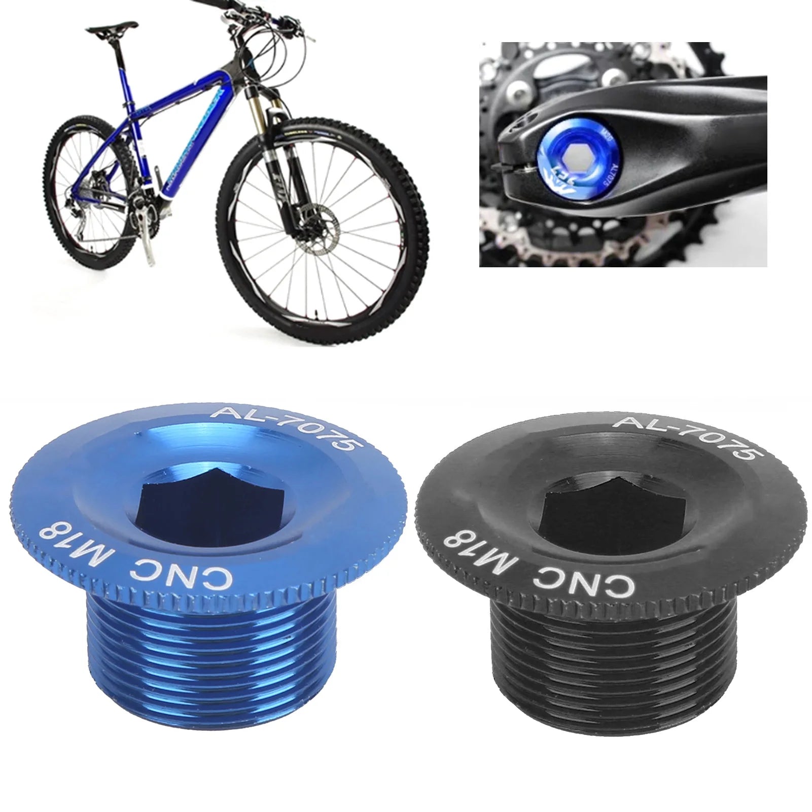 Mountain Bike Crank Arm Fixing Bolts Aluminum Alloy Crank Cover Screw Crank Cover Crank Arm Fixing Bolts Qme