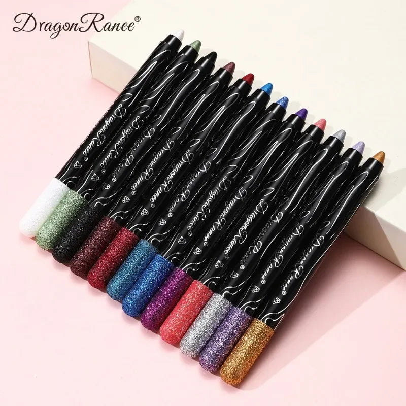 Waterproof Pearlescent Eyeshadow Eyeliner Pencil Lasting Glitter Matte Nude Eye Shadow Makeup Pigment Silkworm Eyeshadow Pen Qme
