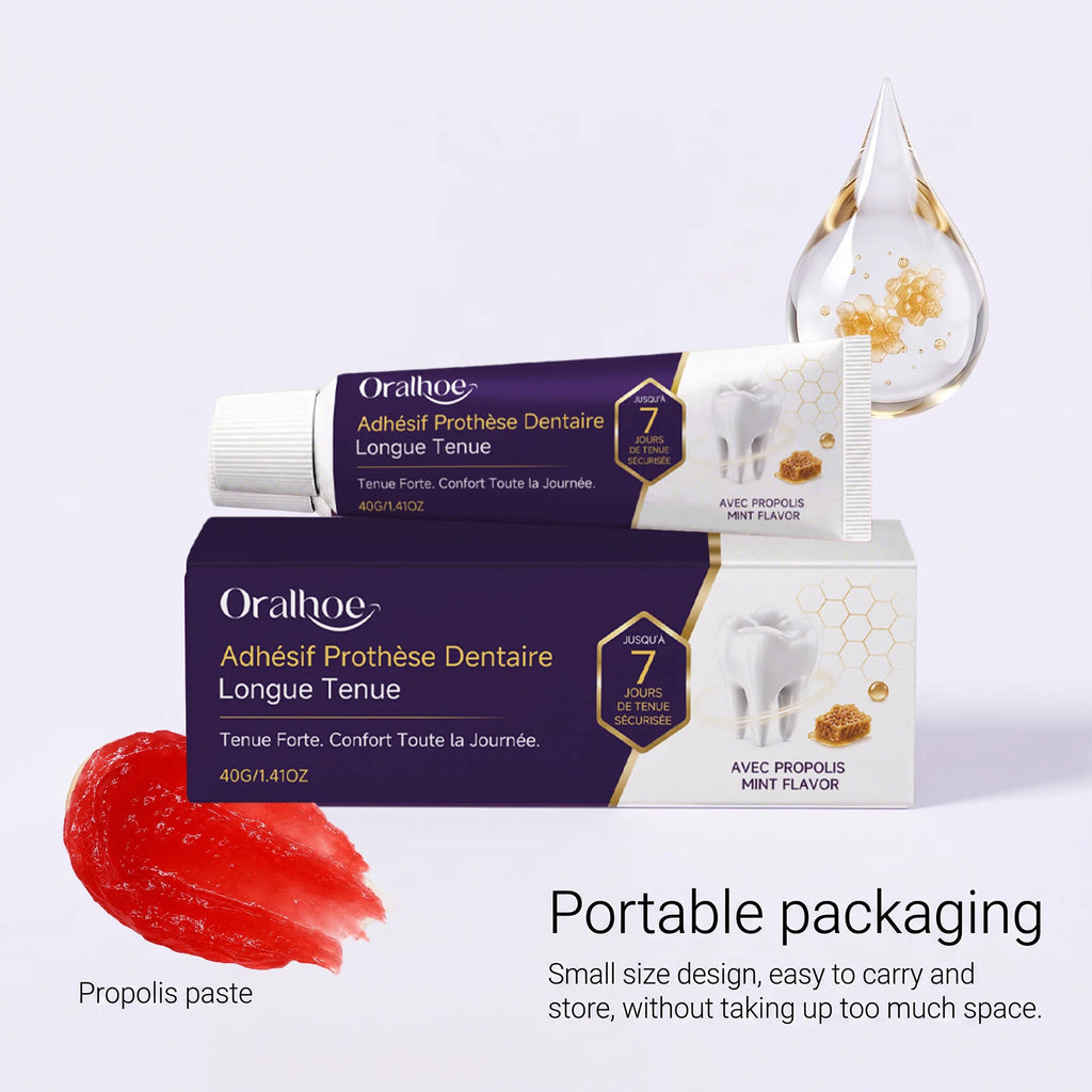 Oralhoe Denture Adhesive for Upper & Lower Denture Long‑Lasting Bonding Comfort‑Fit Portable Breathable Dentures Fixing Cream Qme