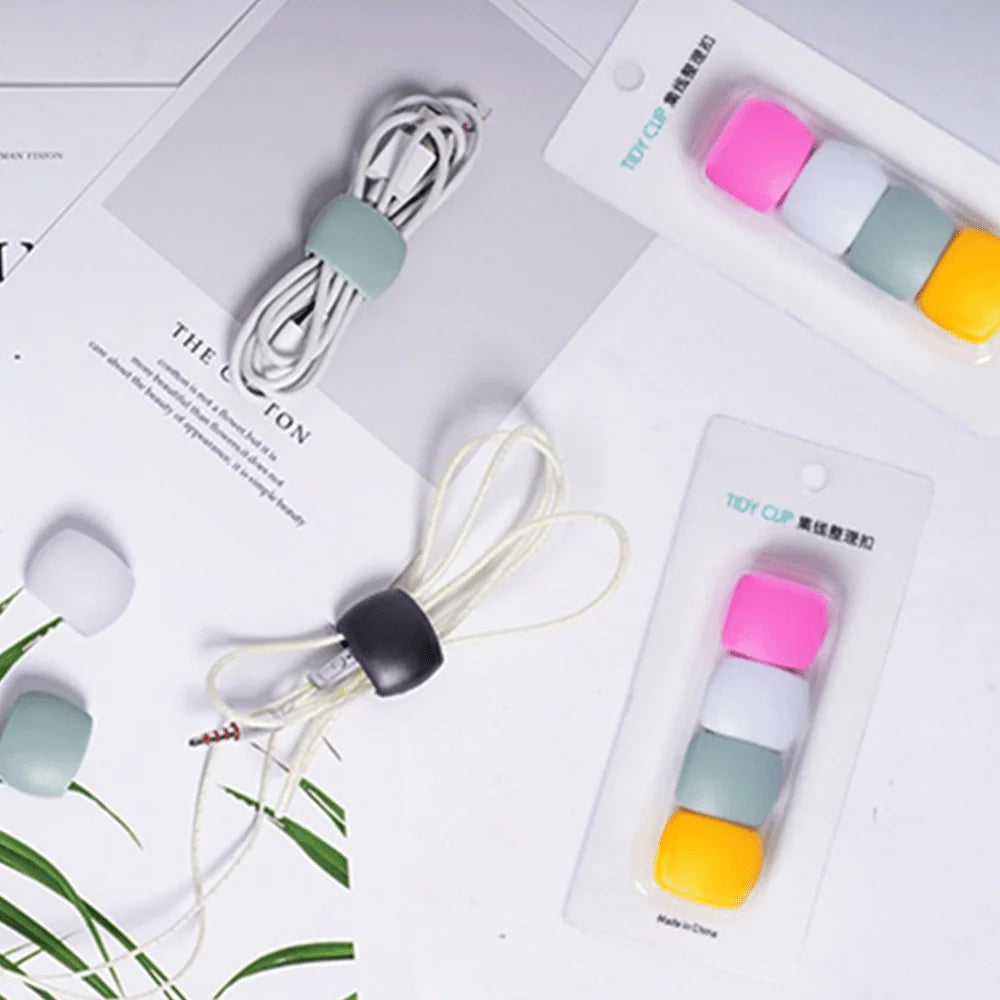 5 Pieces Set New Storage And Organization Travel Data Cable Hub Decoration Earphone Charging Cable Storage Qme
