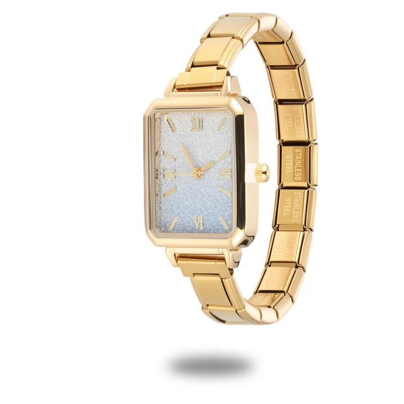 New2026 Y2K Funny Crab Square Shape Stainless Steel Watch DIY Charm