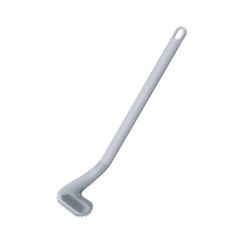 Silicone Golf Toilet Brush with Holder Set, Wall Mounted Deep Clean Toilet Cleaner Brush, No Dead Corner for Bathroom Qme Grey