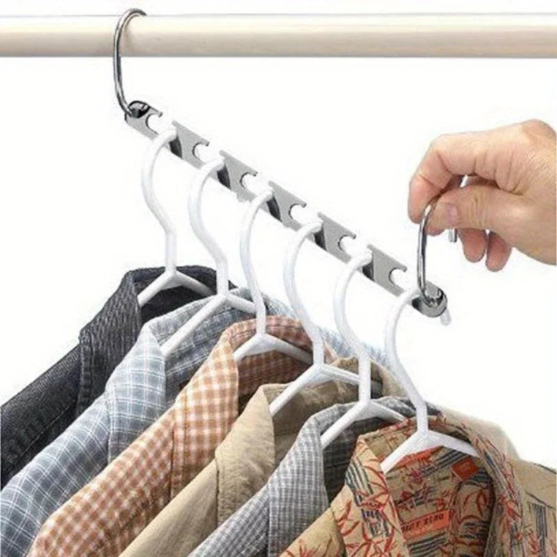 1pc 6 Holes Metal Hangers, Jackets Coats Hangers, Coats Storage Hangers Qme