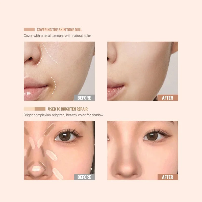 Three-color Concealer Cover Blemishes Tattoo Waterproof Sweat-proof Qme