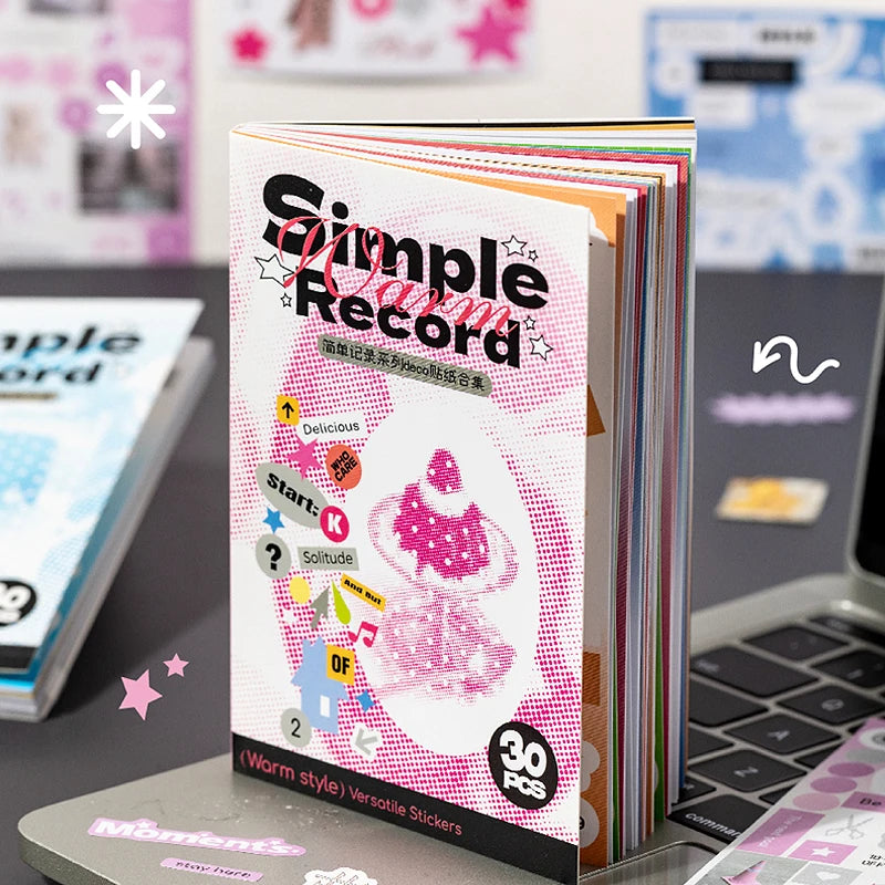 Y2K Sweet Cool Sticker Book Set (2 Pack), Multi-Use Decor Stickers for Scrapbooking, Toploader, Phone & Craft Projects Qme
