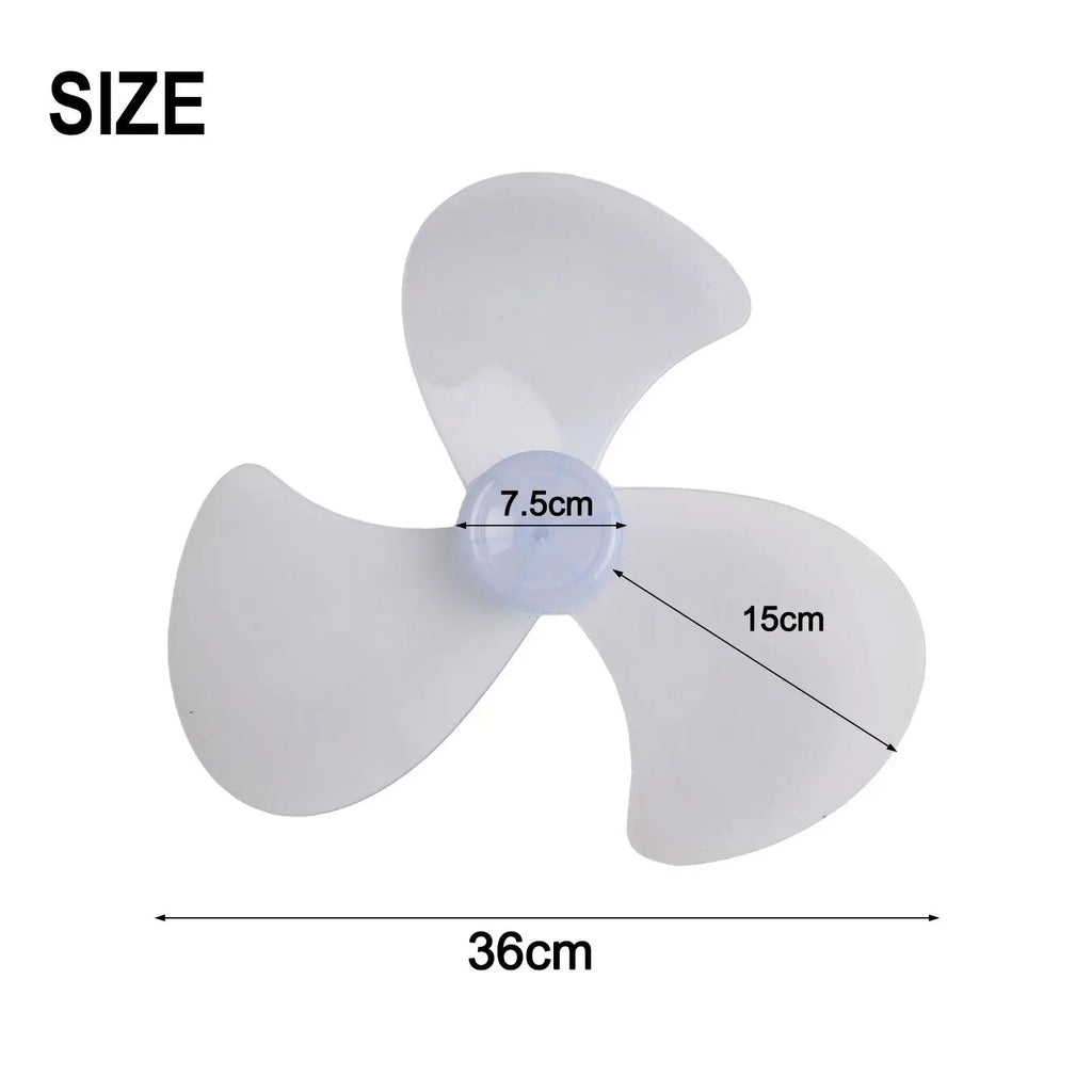3 Leaves Plastic Fan Blade Electric Fan Accessories Household Fan Blade For Standing Pedestal Fan Suitable For 16 Inch/400mm Fan Qme