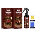 Beeswax Polish Spray Remove Dust Brightening Improve Dull Paint Surface Prevent Drying & Cracking Home Wood Furniture Care Agent Qme 2 x 120ML Boxed