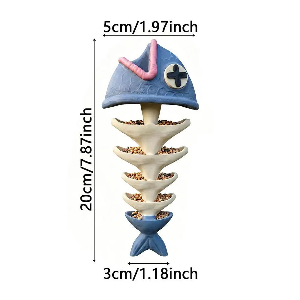 Bird Feeder Resin Creative Novelty Fish Bone Rack Outdoor Outside Qme A China Mainland