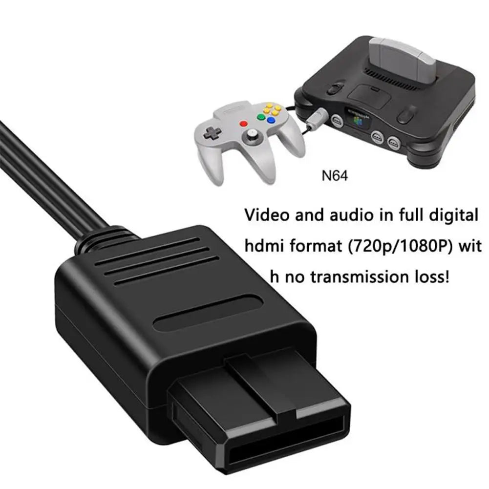 HD N64 To HDMI Converter Game Adapter HD Link Cable For N64/GameCube/SNES Plug and Play 1080P 64 To HDMI Converter Qme