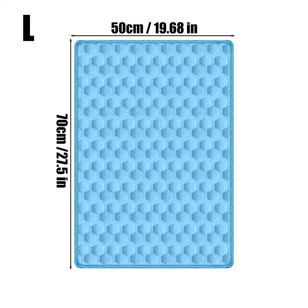 Cooling Pad for Dog Hot Summer Non-Slip Cushion Summer Dogs Cooling Pad for Small Medium Large Breeds Animals Resting Camping Qme L