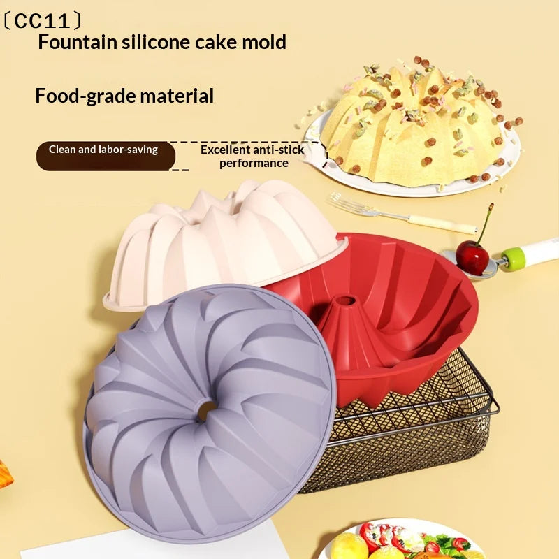 Charlotte Cake Pan Silicone Cheesecake Nonstick Round Baking Mold Qme