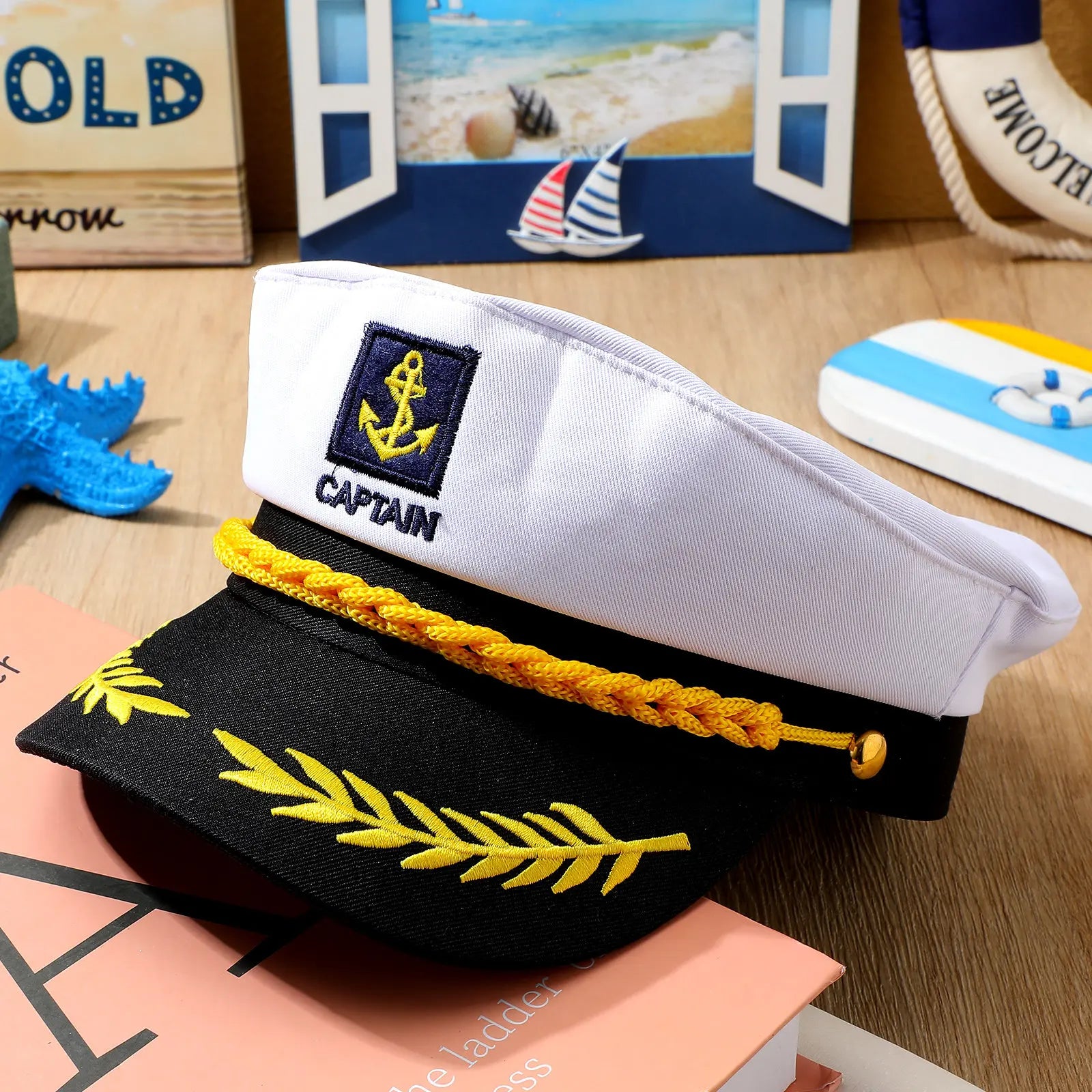 Childrens Navy Captain Hat Adjustable Comfortable Lightweight Breathable for Party Role Playing Cosplay Sailor Hat Stage Qme