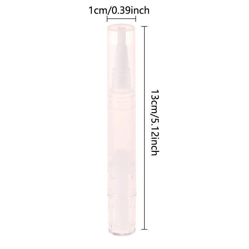 5 Refillable Nail Oil Pen Brush Tip Empty Applicator Cuticle Eyelash Qme