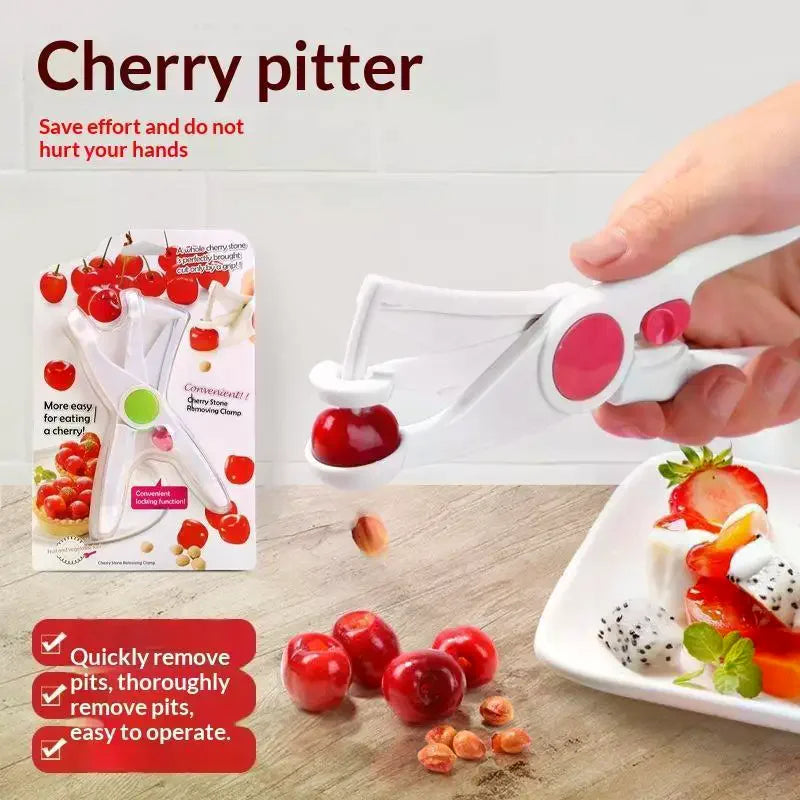 Food Grade ABS Cherry Seeder Pitter With Non Slip Handle Quick Pit Removal For Home Kitchen Fruit Salad Qme