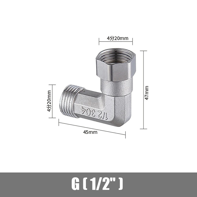 Bath Bidet Sprayer Shower Stainless Steel T Adapter G1 2 T-valve Qme A3