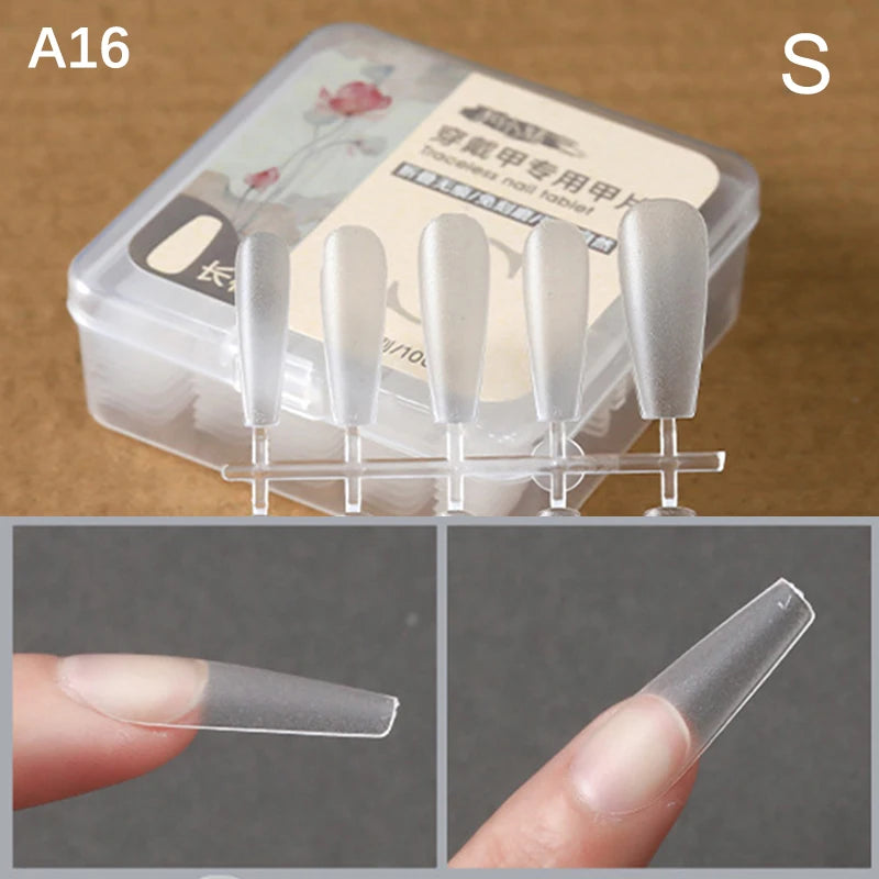Box False Nails Press Coffin Artificial Clear Fake Nail Tips Qme A16