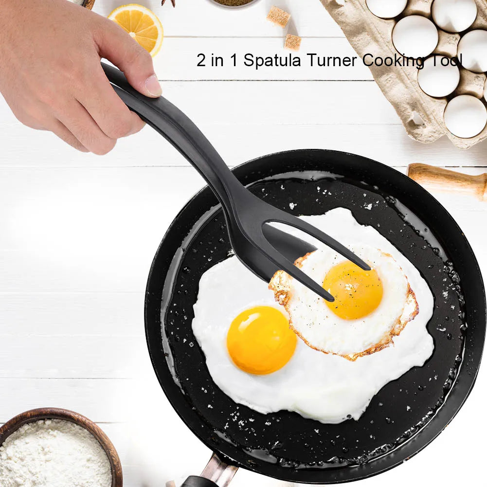 Kitchen Utensil Silicone Spatula 2 in 1 Silicone Spatula Turner Heat resistant NOn Stick Kitchen Utensil NOn Slip Cooking Tool Qme