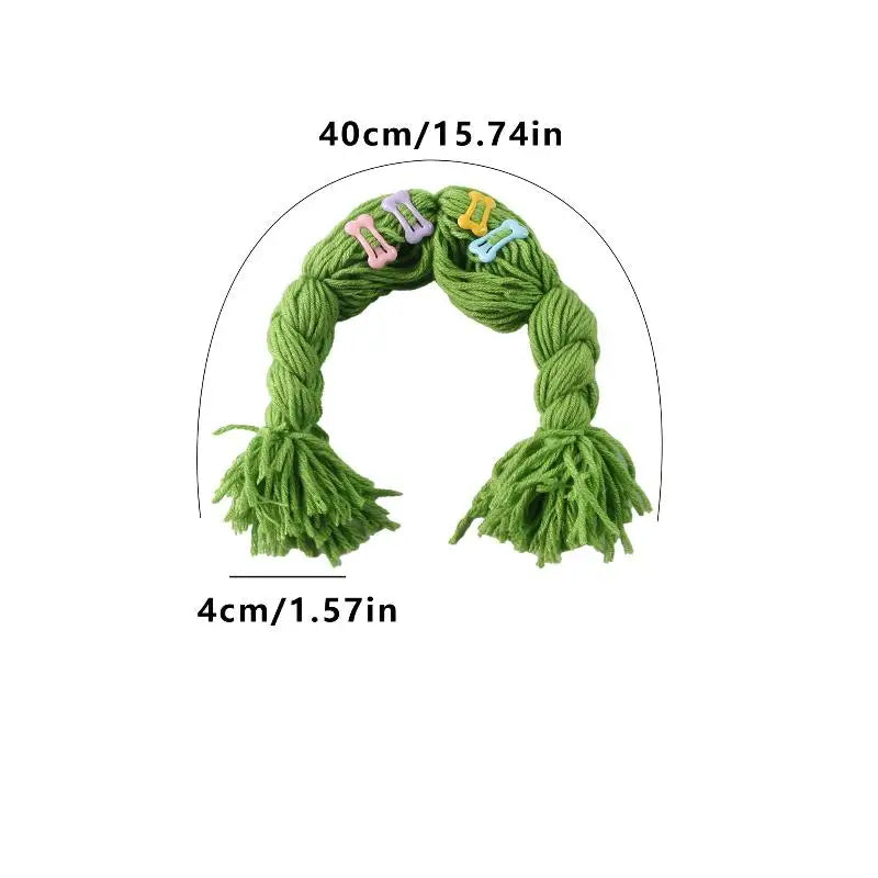 Dress Up Cat Dog Headgear Decoration Accessories Pet Supplies Wig Qme A5