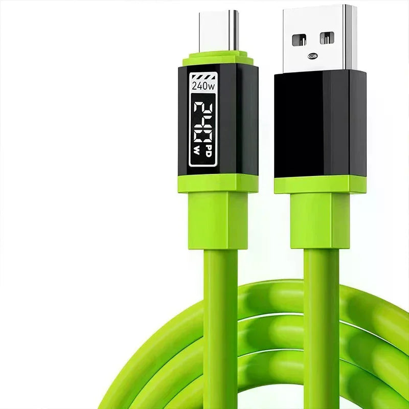 240W USB C Cable Power Display Fast Charging Charger 15 16 17 Huawei Qme