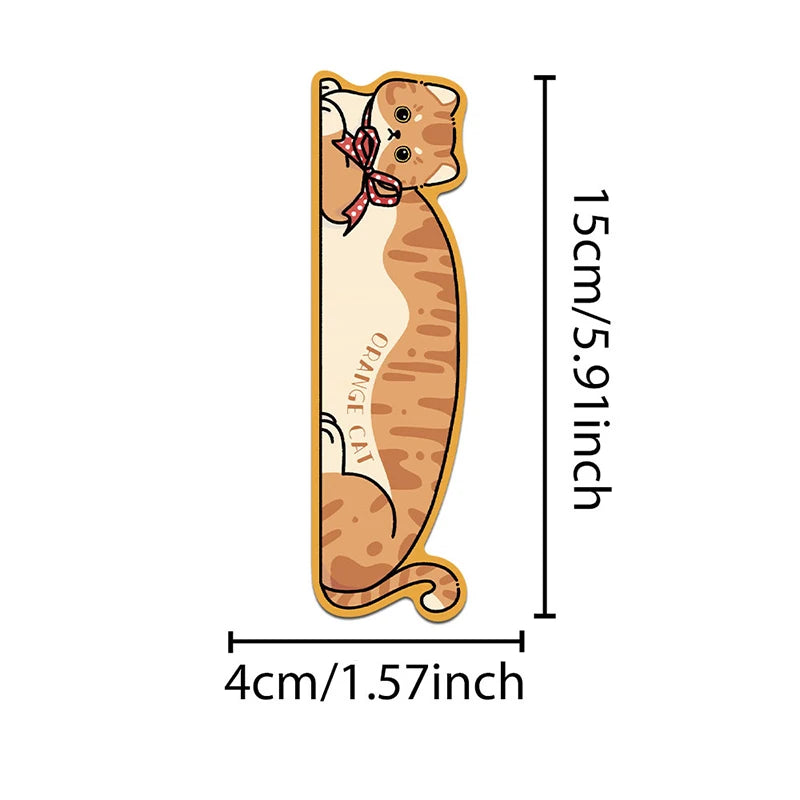 Cartoon Kawaii Cat Bookmark Reading Books DIY Library Office Page Qme