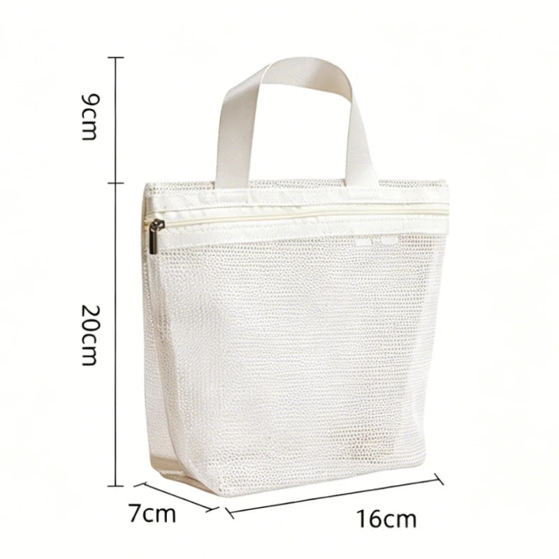 Mesh Makeup Toiletry Storage Bags Handbags Portable Travel Washing Body Shower Tools Organizer Hanging Organizer Pouch Qme