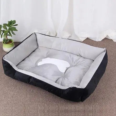 Classical Pet Mat Fashion Dog Kennel Bed House Breathable Cotton Soft Cat Nest Dog Warm Bed for Small Medium Dog Qme black 40x30 cm