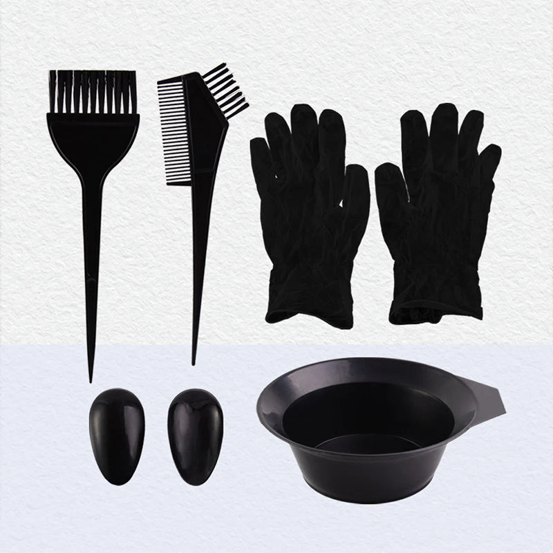 5 7 Hair Coloring Kits Home Salon Dyeing Comb Bowl Brush Cream Earcap Qme