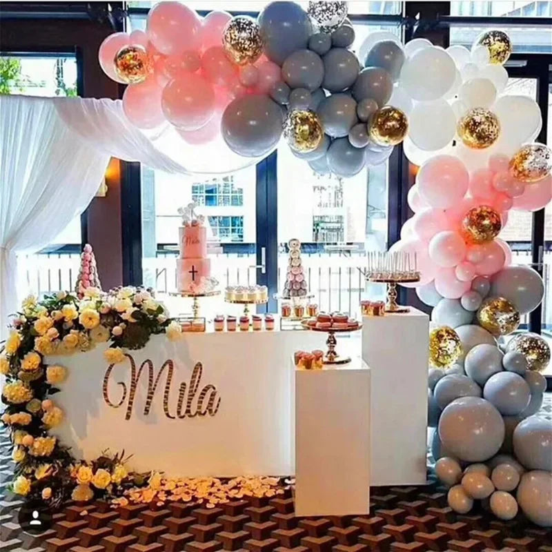 3Pcs 5m Balloon Chain Ribbon Dot For Wedding Party Birthday Graduation Background Decoration Balloon Chain Arch Accessories Qme