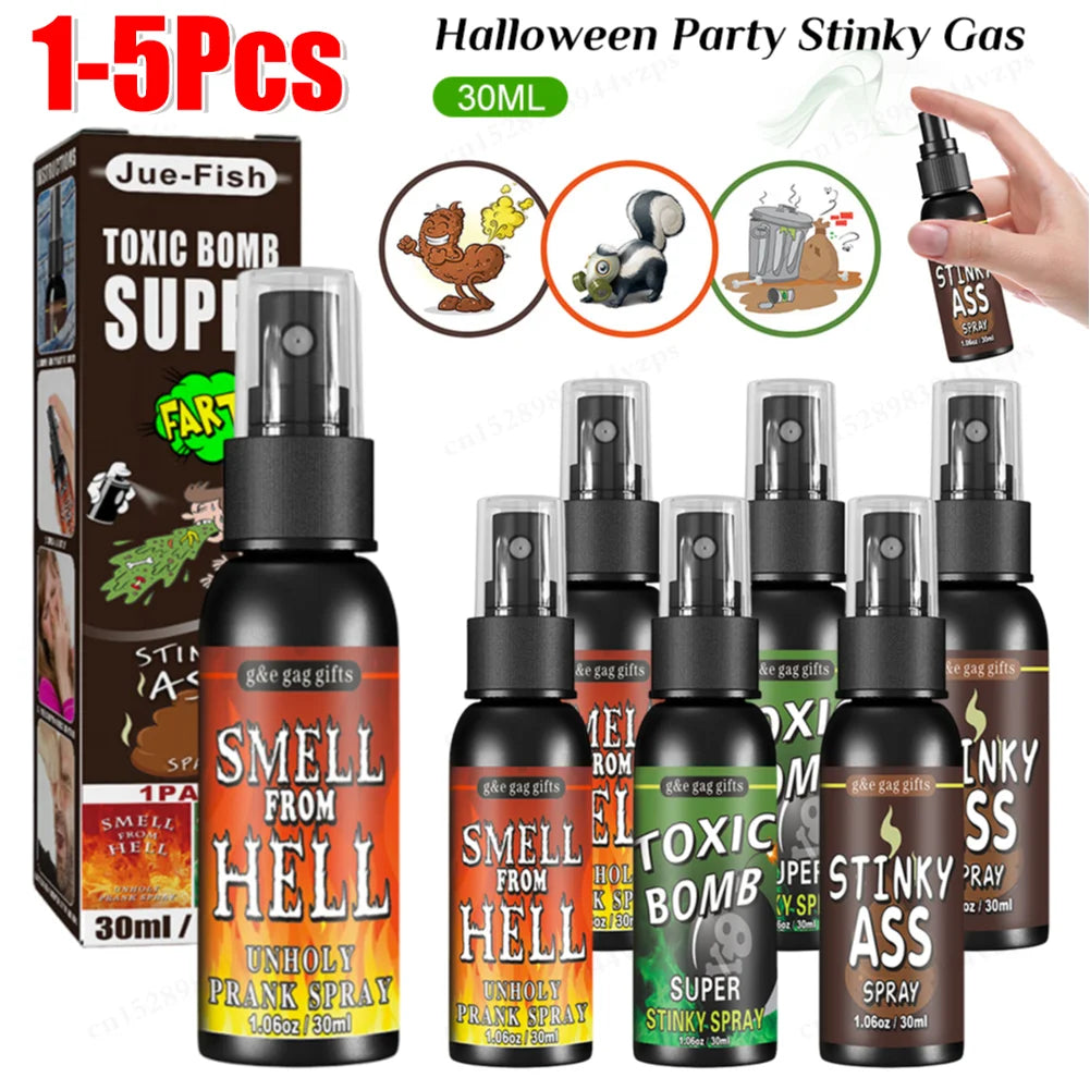 30ml Fart Gag Spray Prank Joke Plastic Spoof Odor Spray Party Supplies Terrible Stinky Fart Spray Non Toxic Halloween Funny Prop Qme