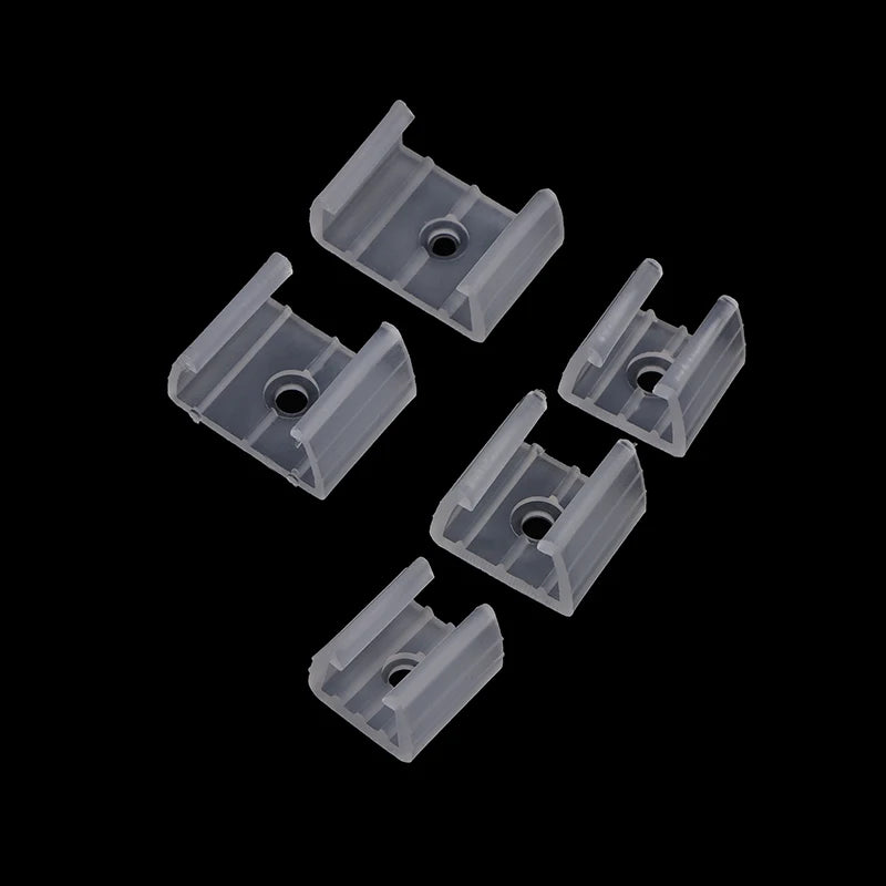 20PCS 10/12/14/17/20mm LED Strip Fix Clips Connector For Fixing 2835 Neon Light 220V COB Plastic Buckle Flexible Accessories. Qme