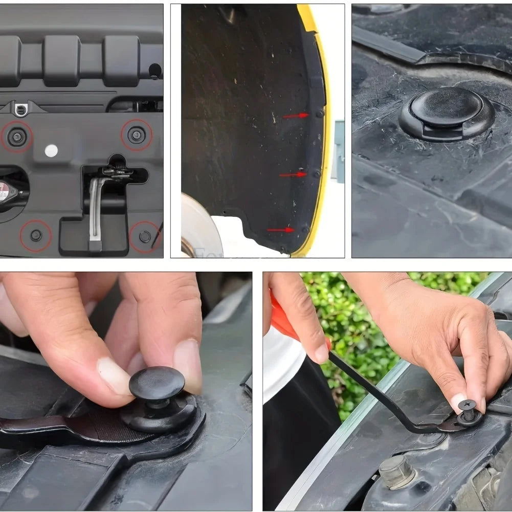 Auto Fastener Clips, Car Body Push Retainer, Pin And Rivet For Bumper/Door, Trim Panel Retainer Fastener Kit Auto Removal Tool Qme