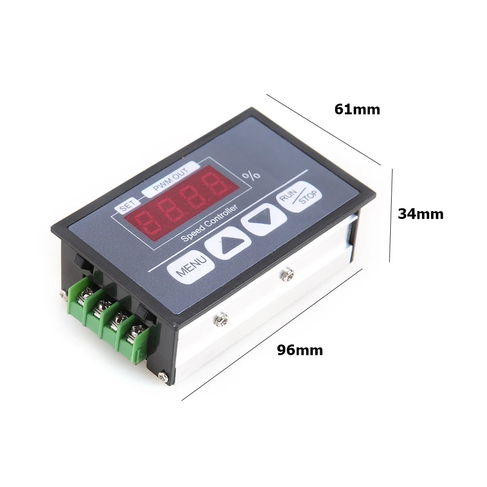 Slow Start Soft Stop PWM DC Motor Speed Control Switch Digital Display 6-60V 30A for Household Electricity Accessories Qme