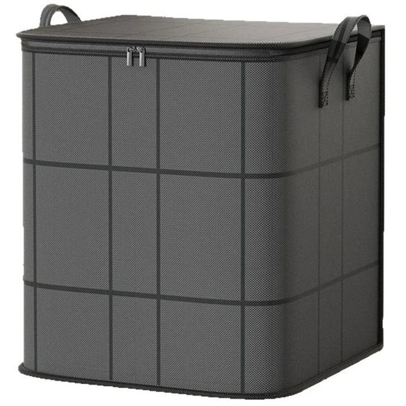 A02F-Dust-Proof Non-Woven Storage Bag Large Foldable Quilt And Clothing Organizer With Zipper And Easy Carry Handles Qme As Shown