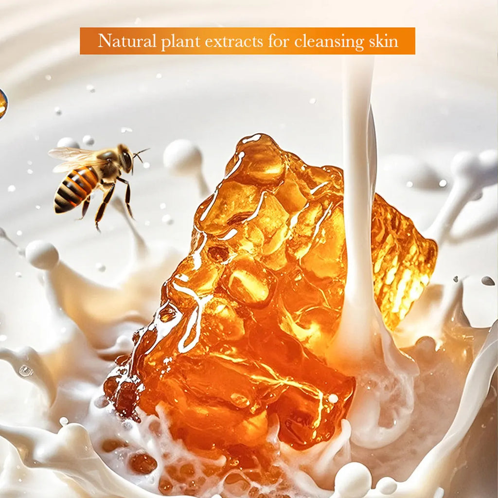 Honey Milk Whitening Moisturizing Deep Cleansing Facial Soap Qme