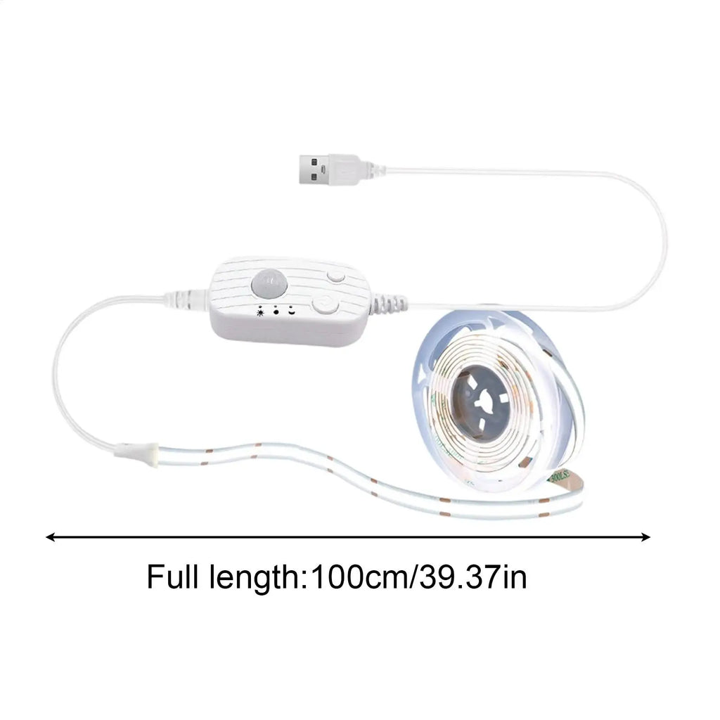 Motion Sensor Strip Light Indoor 3ft Auto Sensing USB Powered Qme