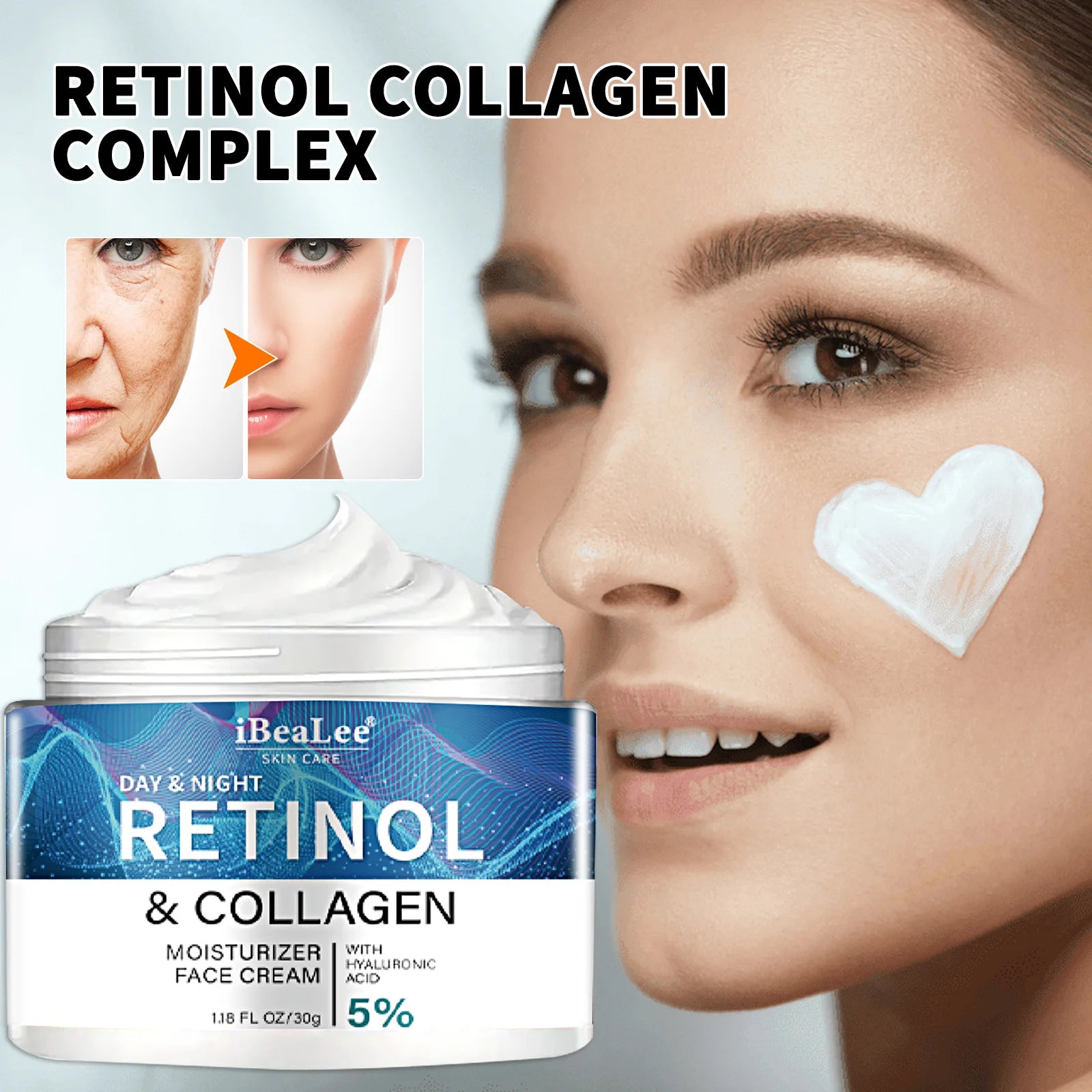 Retinol Anti-wrinkle Cream For Men Collagen Anti-Aging Removal Face & Neck Wrinkle Efficient Moisturize Firming Korean Skin Care Qme