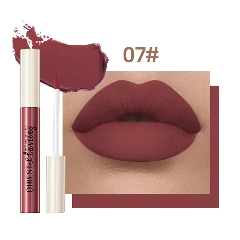 QIBEST 24 Colors Matte Liquid Lipstick Waterproof Long Lasting Velvet
