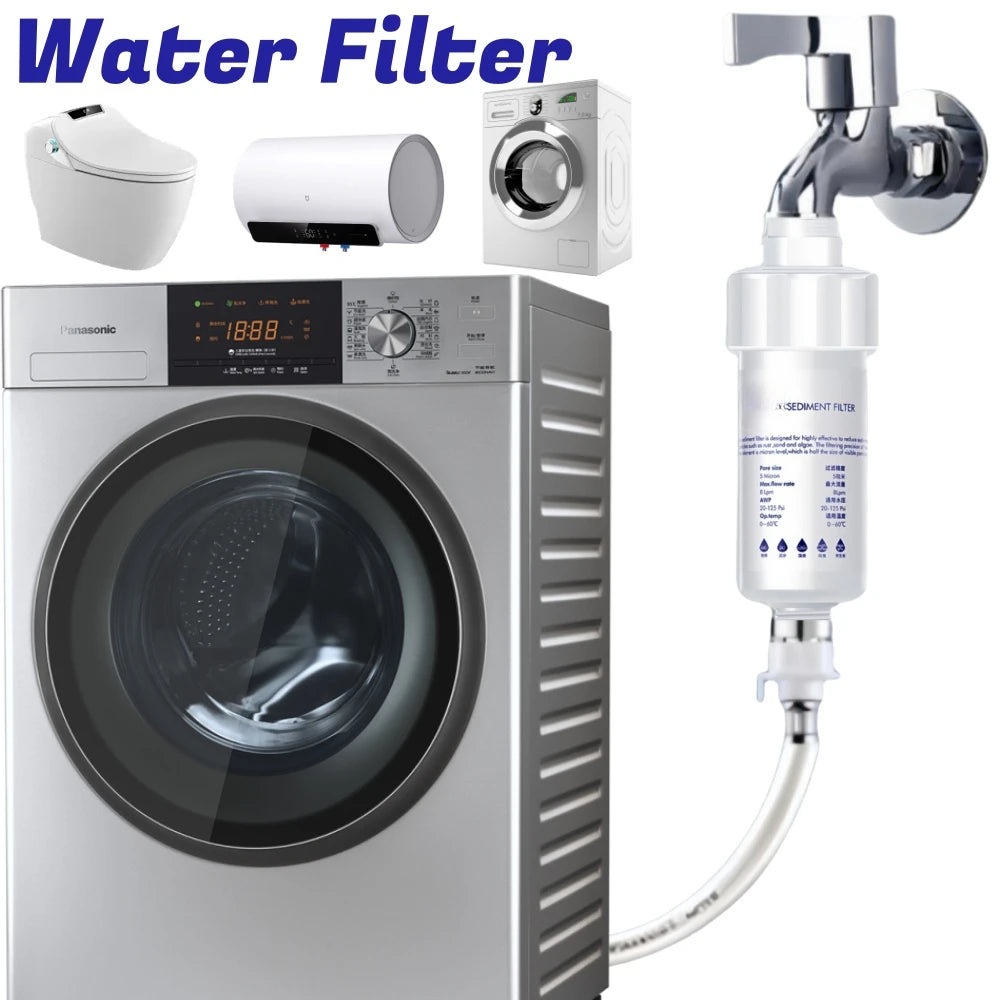 Pre-Filter Water Filter PP Cotton Filter Cartridge Removal Heavy Metal Purifier household Washing Machine Shower Water Filter Qme