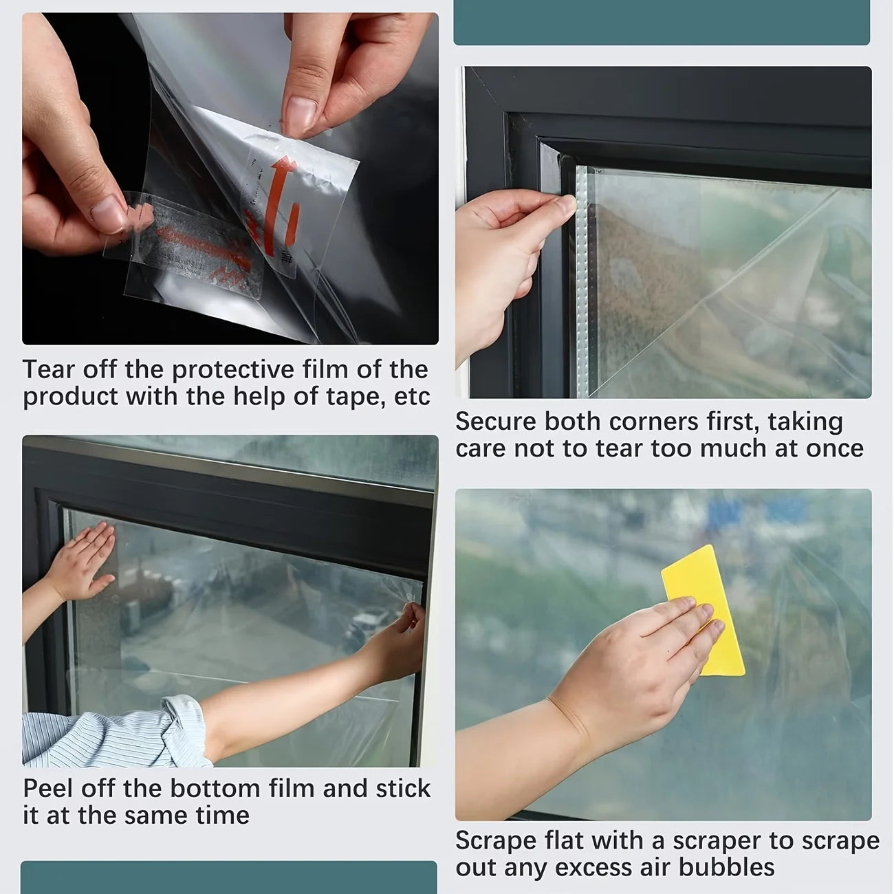 PET Safety Window Film Is Transparent Shatterproof And Provides Safety Protection Suitable For Living Room And Office Windows. Qme