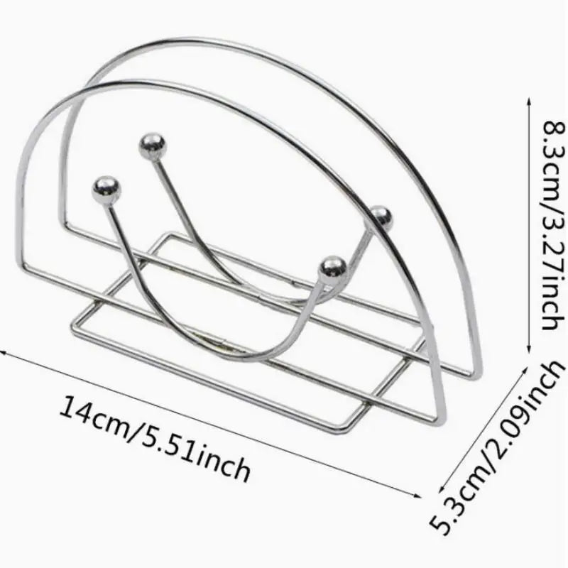 Metal Iron Napkin Holder Paper Drawer Storage Bracket Organizer Qme