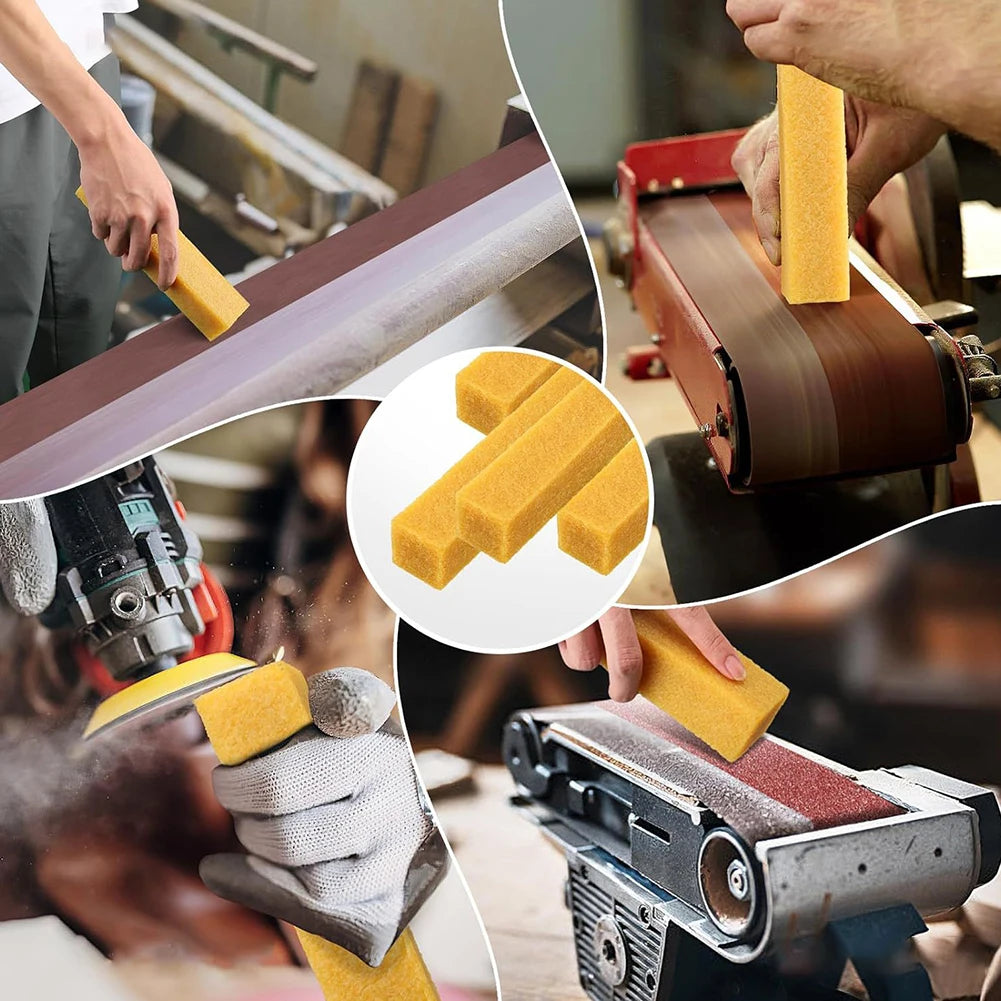 Abrasive Cleaning Eraser Stick Woodworking Eraser Block Natural Rubber Cleaning Block for Sanding Belts Sanding Discs Rough Tape Qme