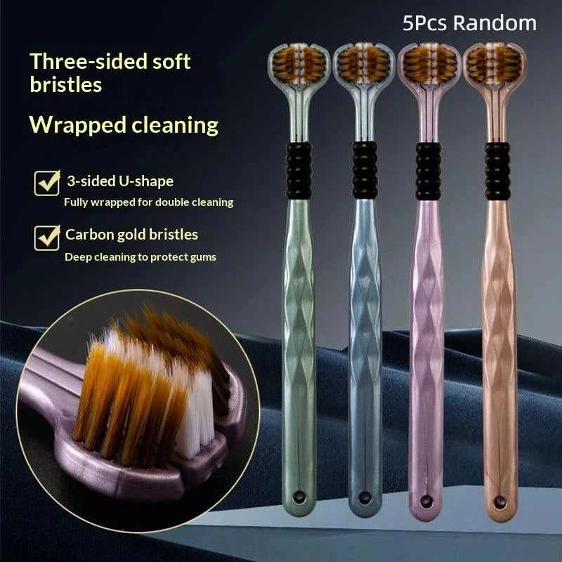 Three Sided U Shape Toothbrush BPA Safe Material Toddlers Daily Oral Qme