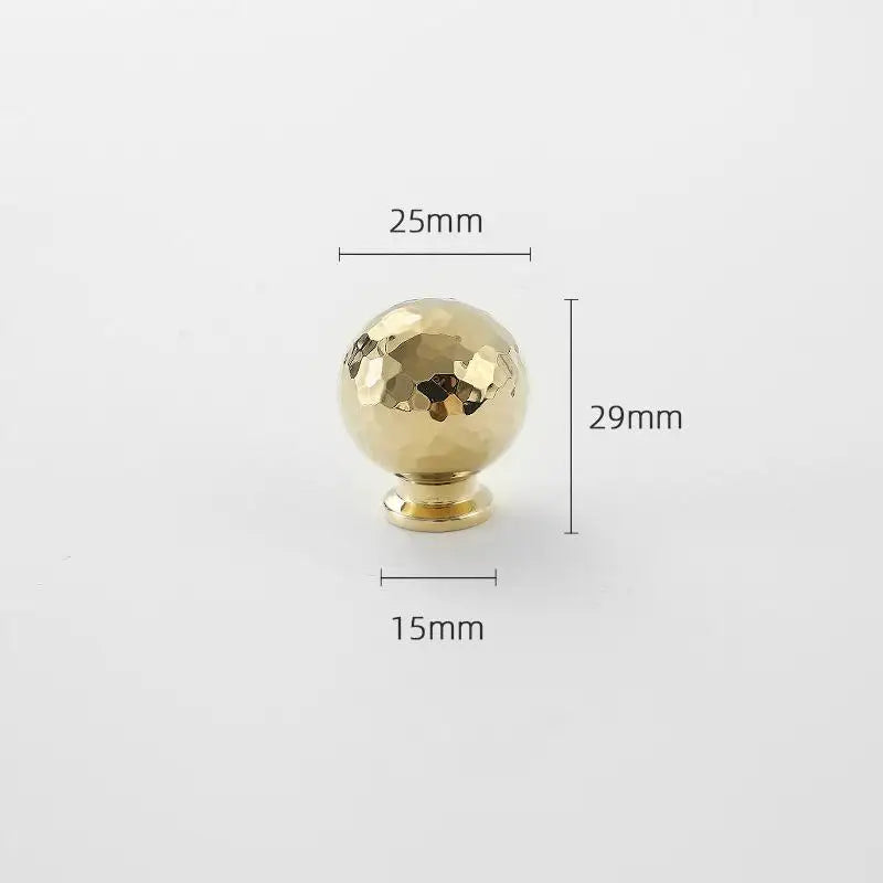 Brass Ball Furniture Pull Handles Hand-forged Hammer Cabinet Handles Door Drawer Knob Kitchen Wardrobe Cupboard Pulls Qme A3
