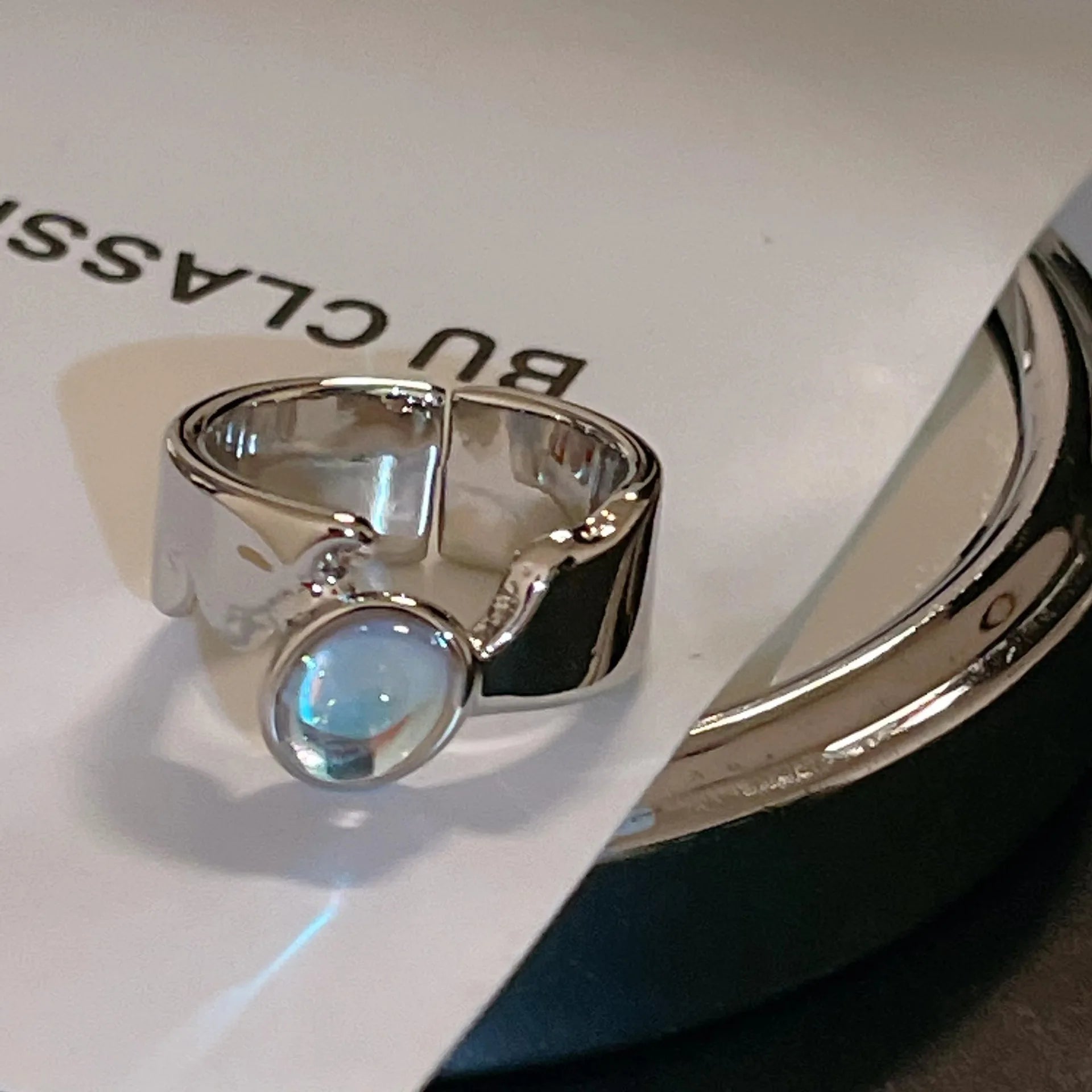 Kpop Europe America Aesthetic Irregular Design Gem Ring for Fashion Women Wedding Luxury Banquet Anniversary Vintage Jewelry Qme