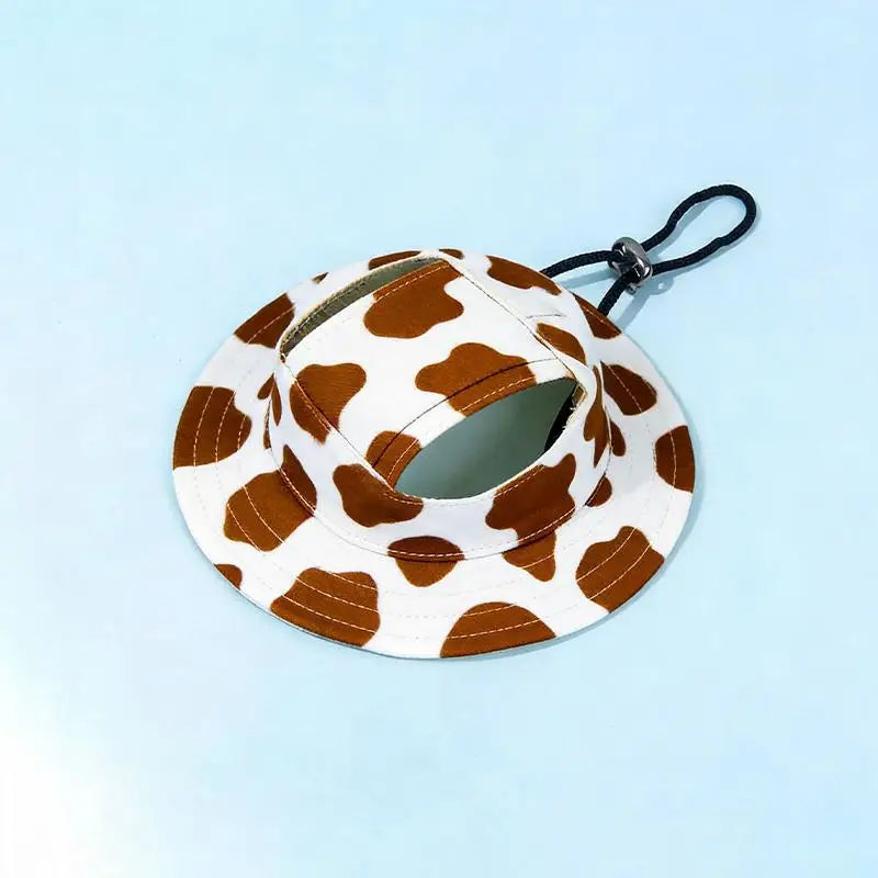Summer Pet Cat Sun Hat Ear Holes Cute Kitten Fisherman Cap UV Qme D S