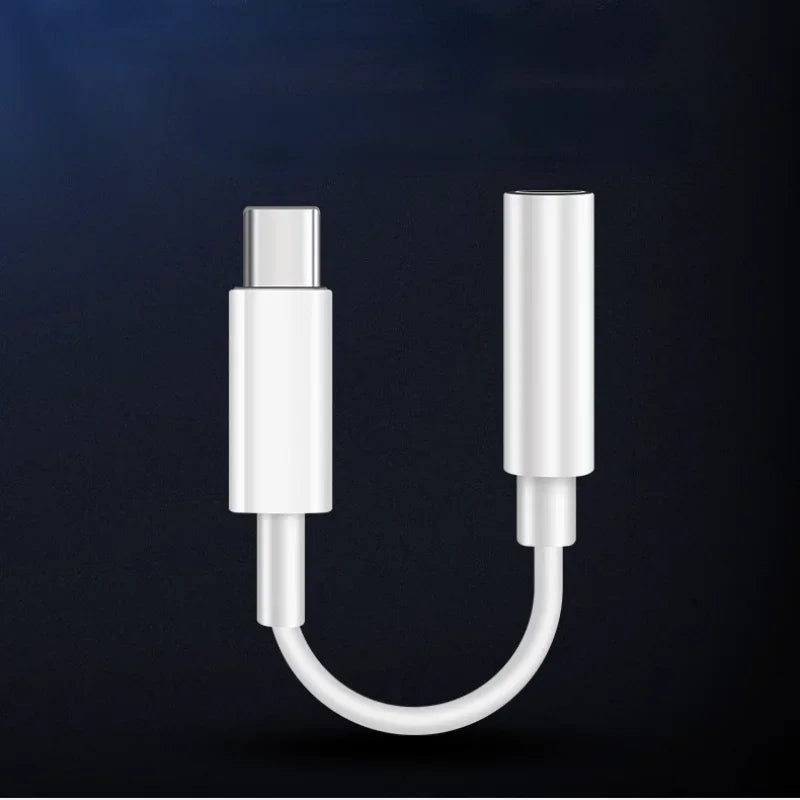 5pcs USB C To 3.5 Mm Headphone Adapter for Xiaomi Samsung C Type 3.5 Jack Headphone Audio Auxiliary Cable for Samsung Note10 Qme
