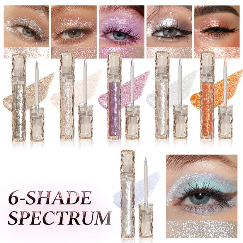Quick Dry Liquid Glitter Eyeshadow North America Holiday Waterproof Qme Set