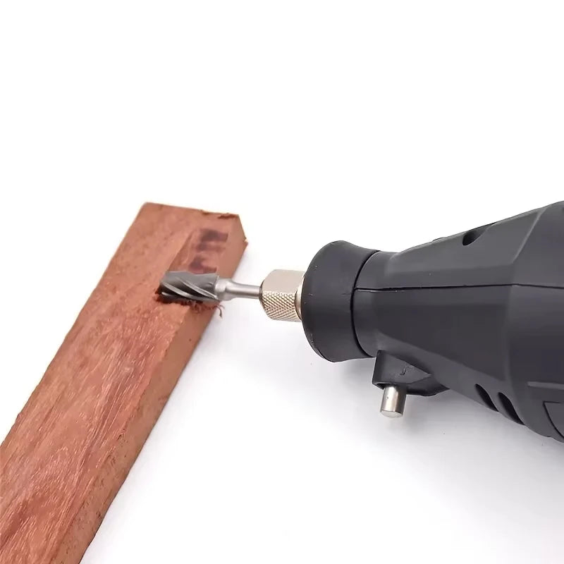 Rotary Router Milling Cutter Guide Attachment Twist Drill Bit Wood Carving Tool Kit Dedicated Locator Woodwork Tool for Dremel Qme
