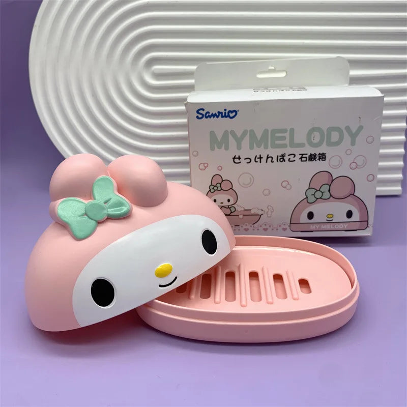 Hello Kitty Kuromi-Style Soap Dish Melody Soap Dish Home Soap Dish and Soap Holder Gift Set Qme 3